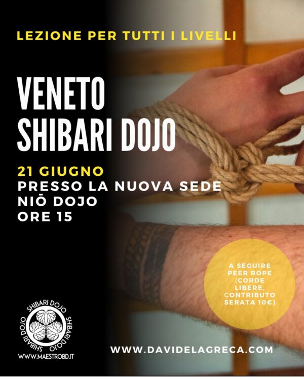 Lezione di Bondage e Shibari - Veneto Shibari Dojo -21 Giugno
